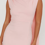 Looks Of Love Shoulder Sash Maxi Dress Pink