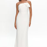 Amellia Off-Shoulder Rosette Maxi Dress White