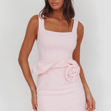 Goldy Rose Waist Decoration Mini Dress Pink