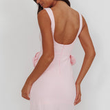 Goldy Rose Waist Decoration Mini Dress Pink