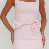 Goldy Rose Waist Decoration Mini Dress Pink