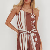 Eniola Asymmetric Neckline Halter Top Palma