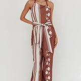 Eniola Asymmetric Neckline Halter Top Palma