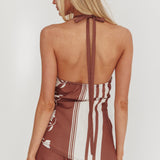 Eniola Asymmetric Neckline Halter Top Palma