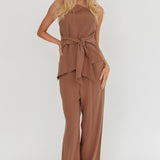 Eniola Drawstring Pants Chocolate