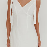 Lead Me On Lace Panel Maxi Dress White