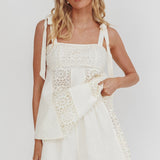 Baybreeze Lace Applique Shorts White
