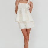 Baybreeze Lace Applique Shorts White