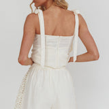 Baybreeze Lace Applique Shorts White