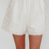 Baybreeze Lace Applique Shorts White