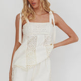 Baybreeze Lace Applique Shorts White