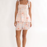 Baybreeze Tied Shoulder Top Floral