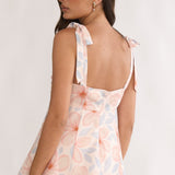 Baybreeze Tied Shoulder Top Floral