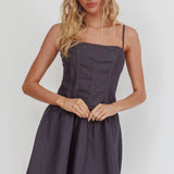 Jorena A-Line Mini Dress Graphite