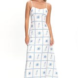 Naysha Cami Strap Maxi Dress Floral White