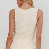 Morning Lights Button Up Top Cream