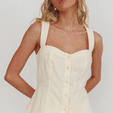 Morning Lights Button Up Top Cream