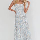Morning Lights Godet Maxi Skirt Paisley