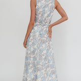 Morning Lights Godet Maxi Skirt Paisley