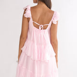 Loving Life Frill Trim Mini Dress Pink