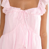 Loving Life Frill Trim Mini Dress Pink