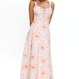 Arabella Tied Bust Maxi Dress Floral