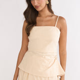 Riviera Romance Side Cascade Top Cream
