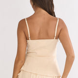 Riviera Romance Side Cascade Top Cream
