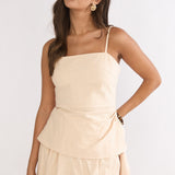 Riviera Romance Side Cascade Top Cream