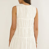 Antibes Tie Front Mini Dress White