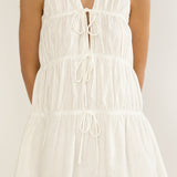 Antibes Tie Front Mini Dress White