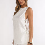 Honeykiss Elasticated Waist Shorts White