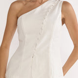 Alessora One Shoulder Top White