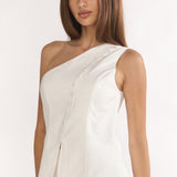 Alessora One Shoulder Top White