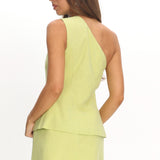 Alessora One Shoulder Top Lime
