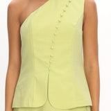 Alessora One Shoulder Top Lime