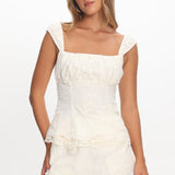 Tarelle Gathered Bust Top Cream