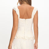 Tarelle Gathered Bust Top Cream