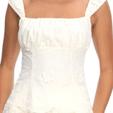 Tarelle Gathered Bust Top Cream