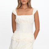 Tarelle Gathered Bust Top Cream