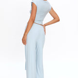 Love Somebody Sash Waist Pants Blue