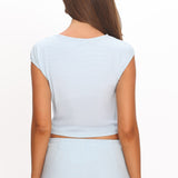 Love Somebody Cap Sleeve Top Blue