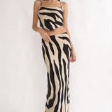 Blythe Maxi Skirt Zebra Black