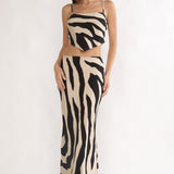 Blythe Maxi Skirt Zebra Black