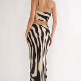Blythe Maxi Skirt Zebra Black