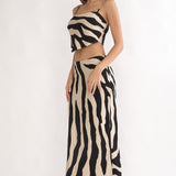 Blythe Maxi Skirt Zebra Black