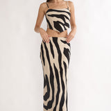 Blythe V-Hem Cami Top Zebra Black