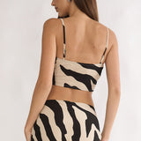 Blythe V-Hem Cami Top Zebra Black
