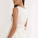 Maribelis Button Front Top White
