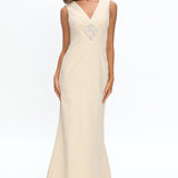 Perry Lace Insert Maxi Dress Vanilla